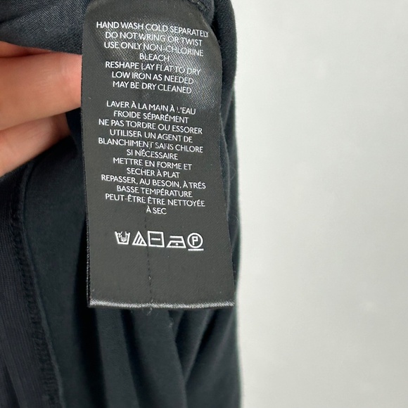 Anthropologie Maeve top size L black tulle bow one shoulder cropped stretchy - Picture 8 of 9